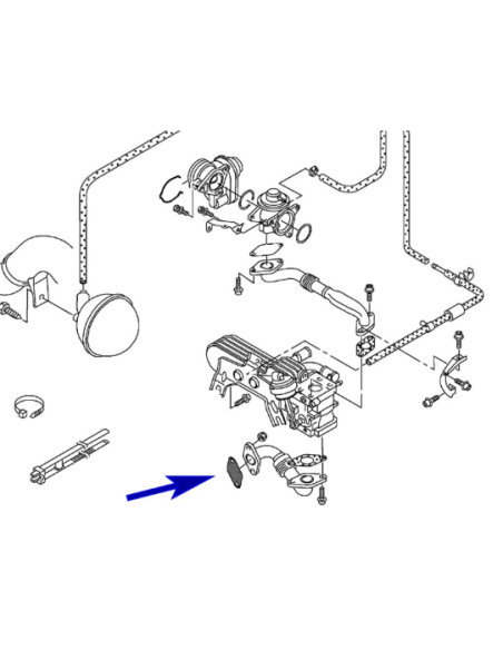 EGR paplāksne 3 mm VW Audi Seat Skoda with 1.9 2.0 TDI engines